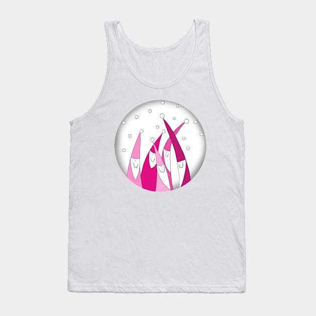 Retro Vintage Pink Santa Claus Tank Top by Smoky Lemon